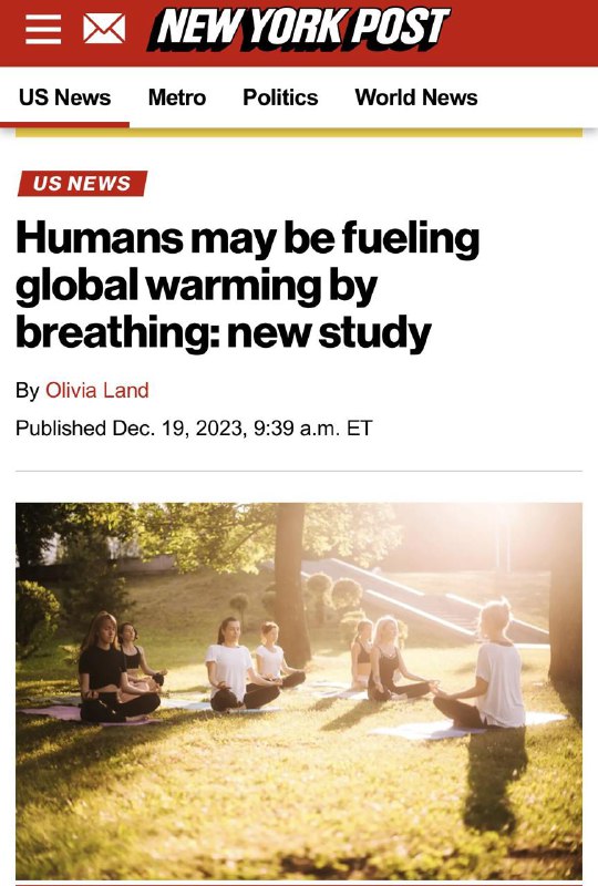 Carbon tax on breathing to be …