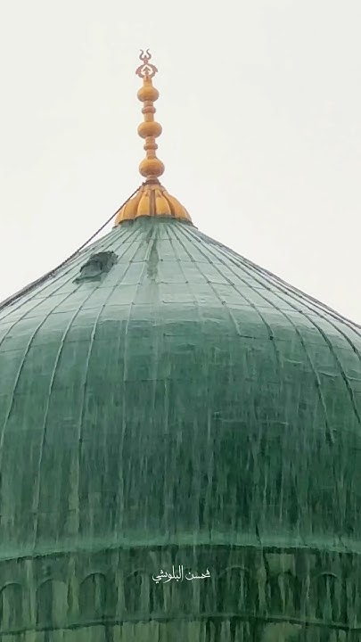 مطر في طيبة، والمسجد النبوي، وقرب …