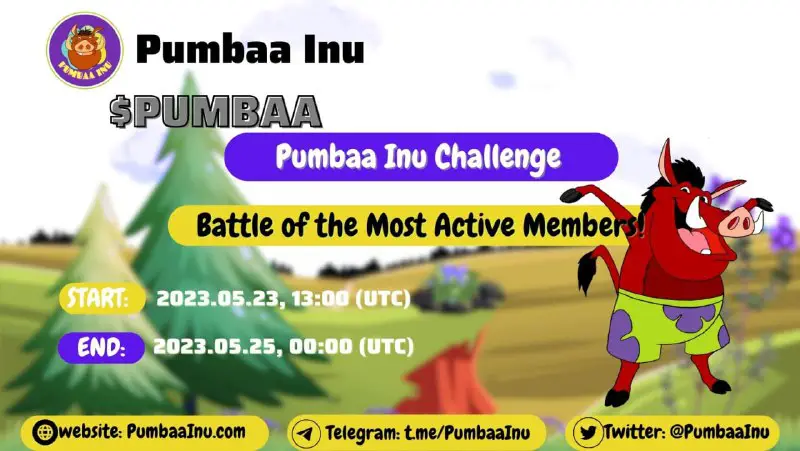 *****🔥********🐗*****Pumbaa Inu Challenge: Battle of the …