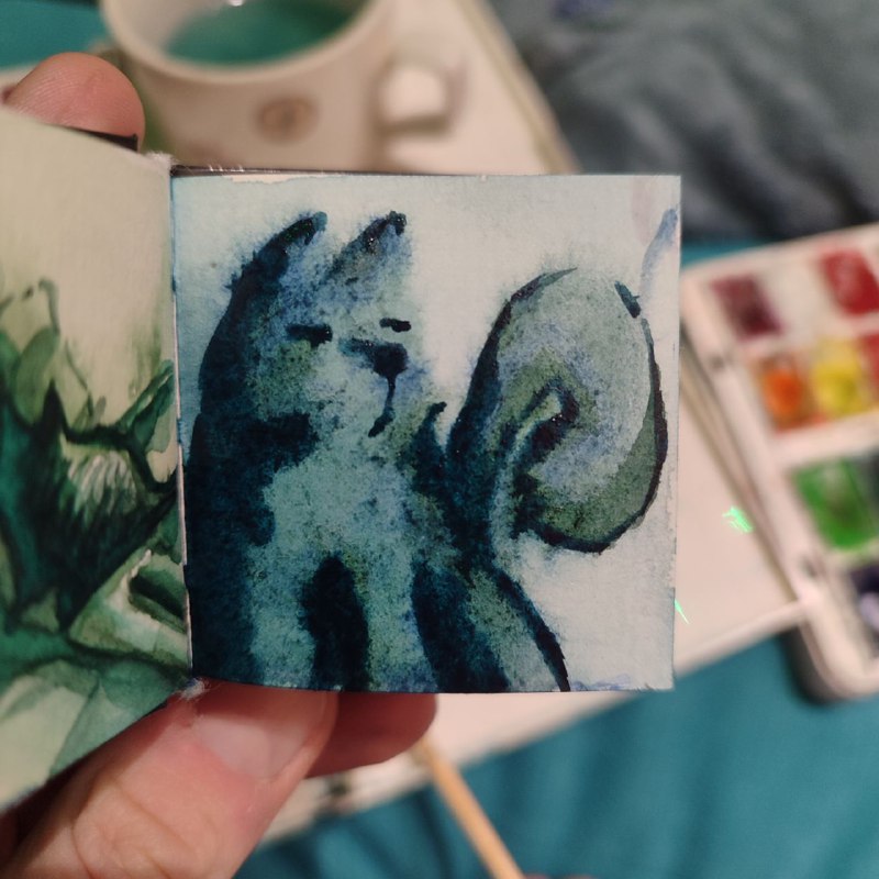 Взялась за акварельку тут)