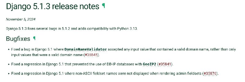 *****💚*** Вышел Django 5.1.3 с поддержкой …