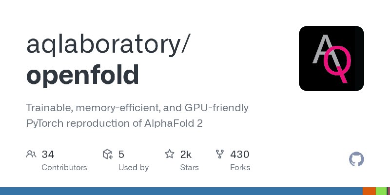 **Обучаемое, эффективно использующее память и удобное для графического процессора воспроизведение AlphaFold 2 с помощью PyTorch. of Alphafold 2**