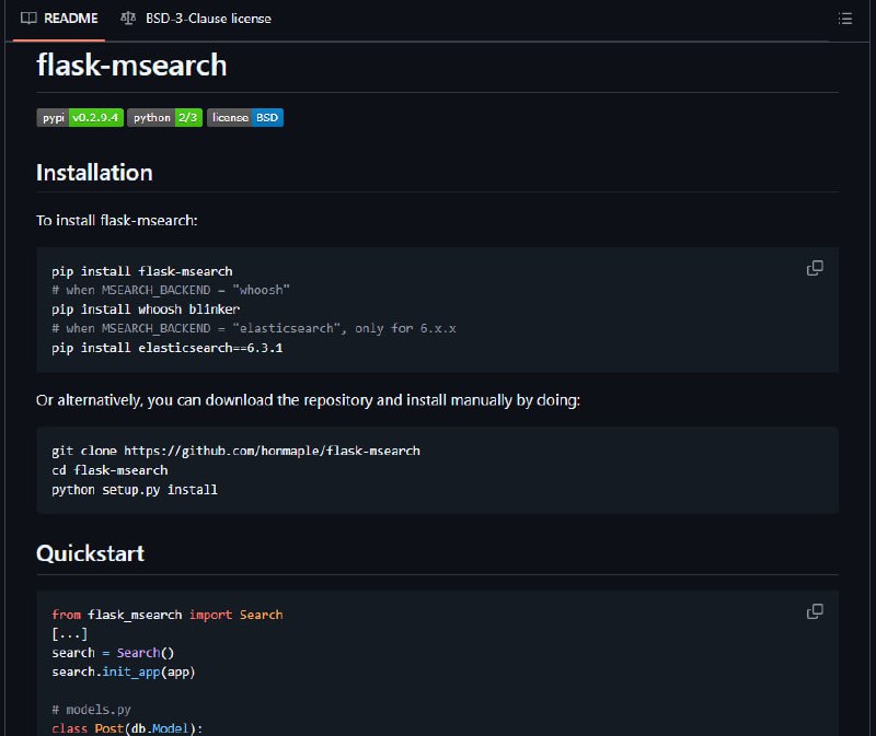 ***👩‍💻*** [flask-msearch](https://github.com/honmaple/flask-msearch) — расширение для Flask, …