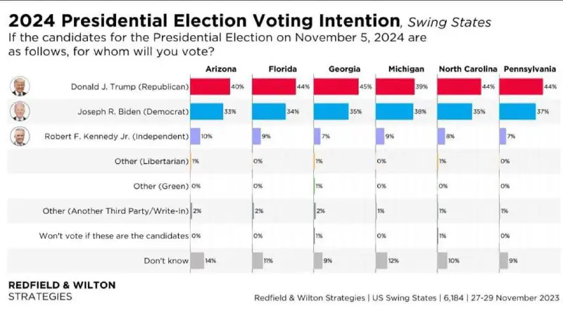 **2024 Presidential Election Voting Intention—Swing States**