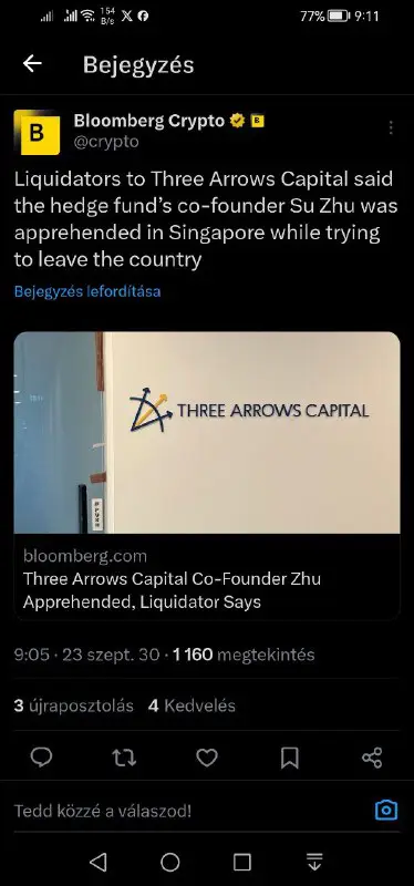 Liquidators to Three Arrows Capital said …