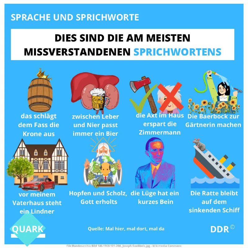 Sprichchworte sind sozusagen in aller Munde …