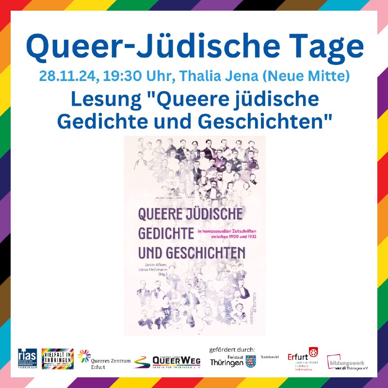 ***🏳️‍🌈******✡️*** Lesung im Rahmen der Queer-Jüdischen …