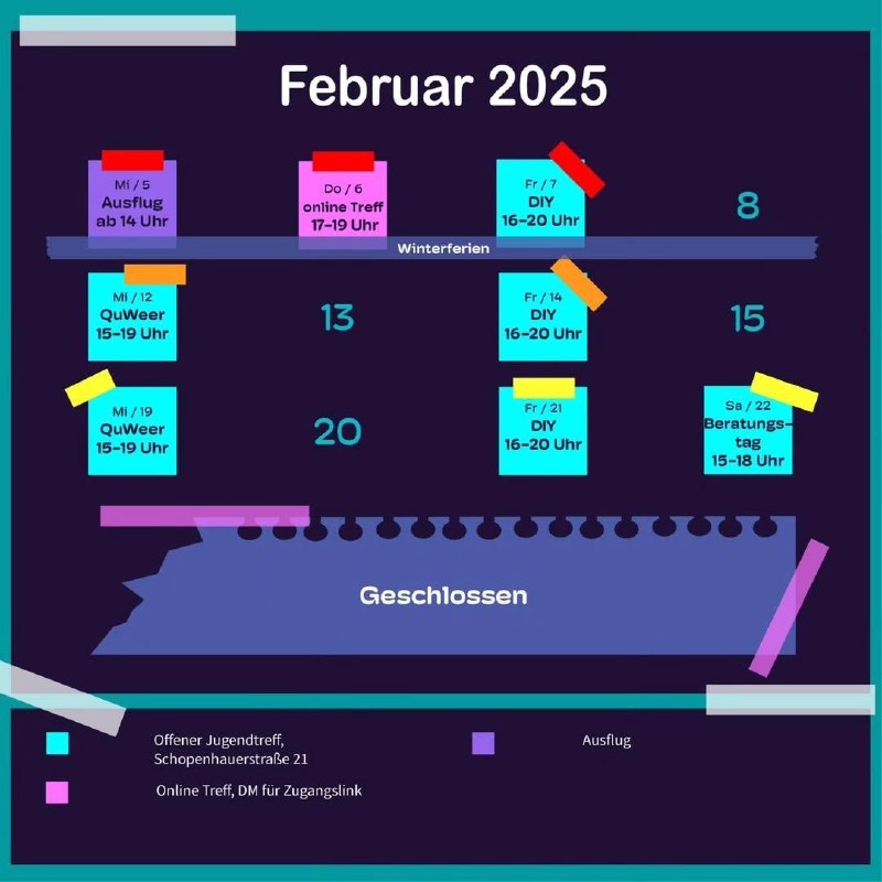 Hier kommt der Plan für den …