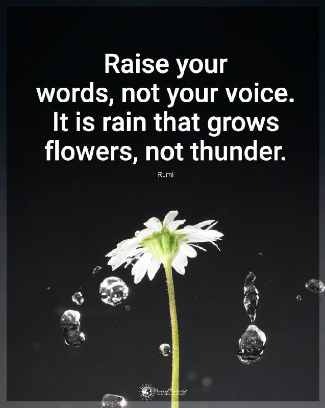 Raise your words, not your voice …