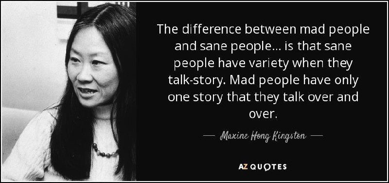 "The difference between mad people and …