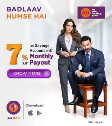 AU Bank Zero Balance Account