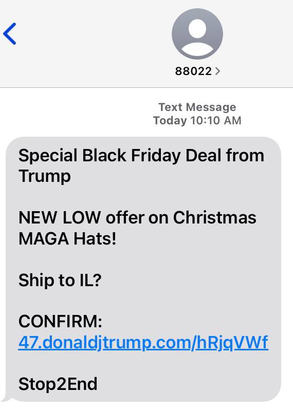 Here’s proof of the Trump text …