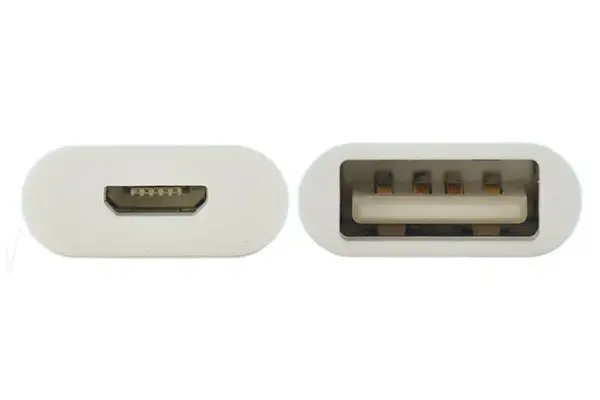 新到货白色大厂原装USB母转micro-USB母转接头Micro母安卓接口转USB母口数据充电转换头 延长头