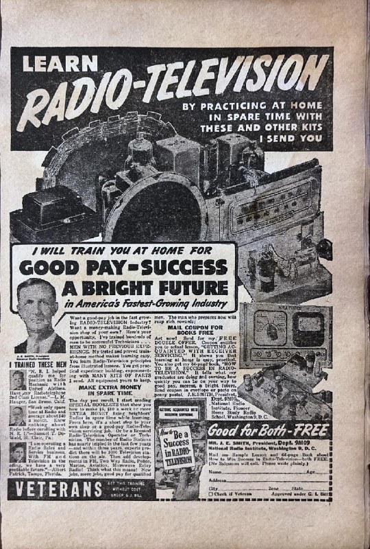 “Learn Radio-TV…” ad from 1949