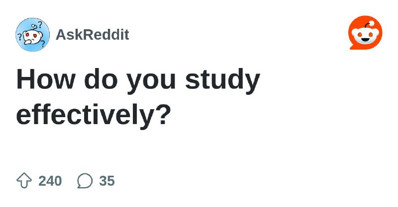 How do you study effectively?