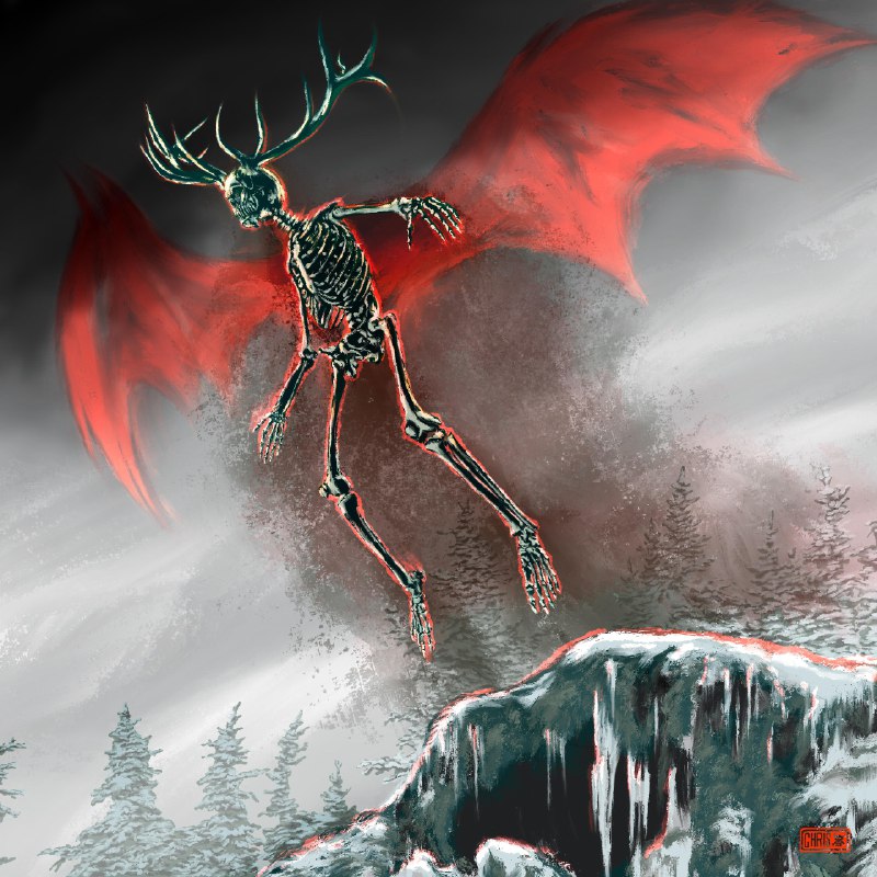 ‘WINTER FLIGHT’ hand painted digital (no …