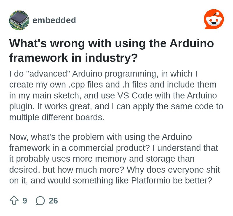 What's wrong with using the Arduino …