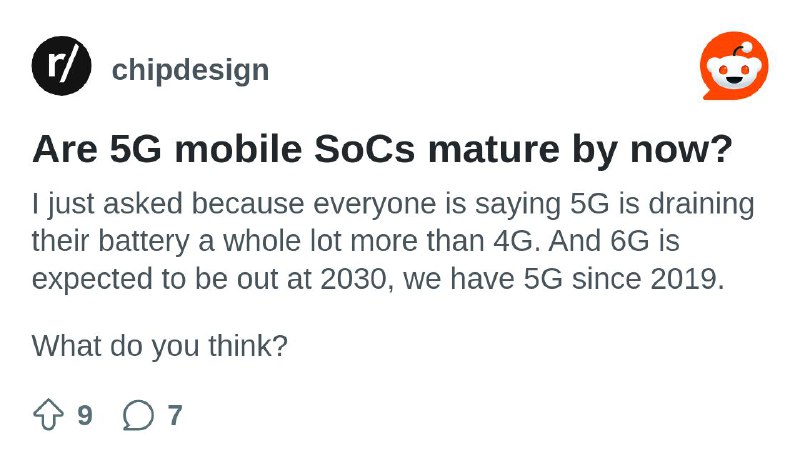 Are 5G mobile SoCs mature by …