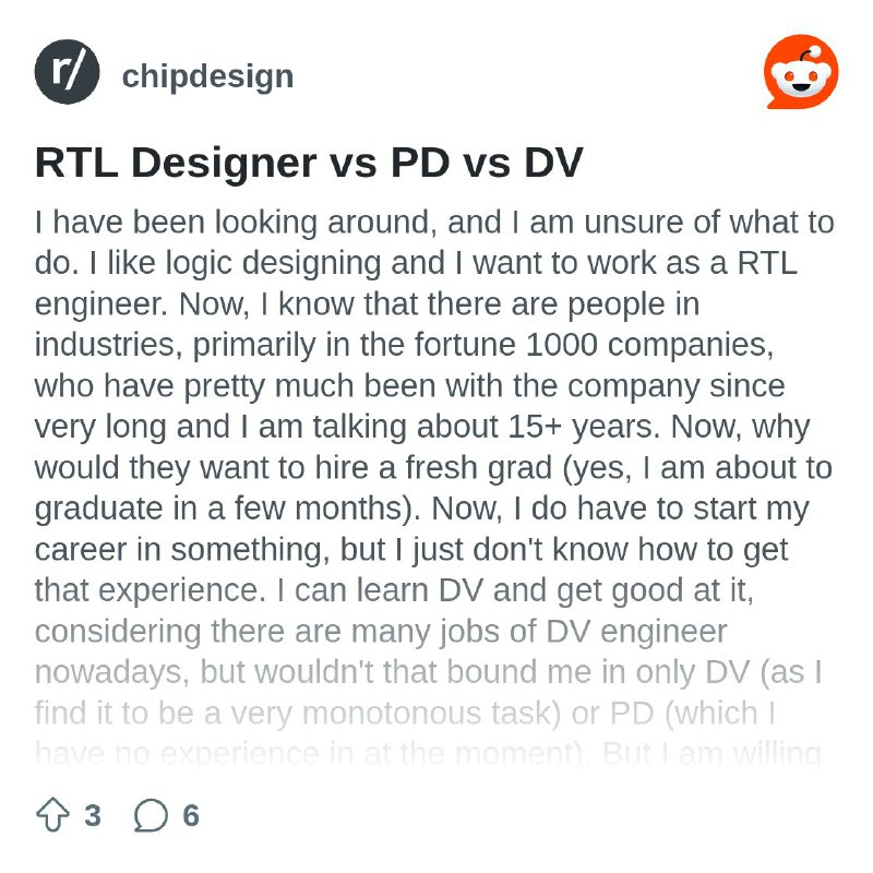 RTL Designer vs PD vs DV