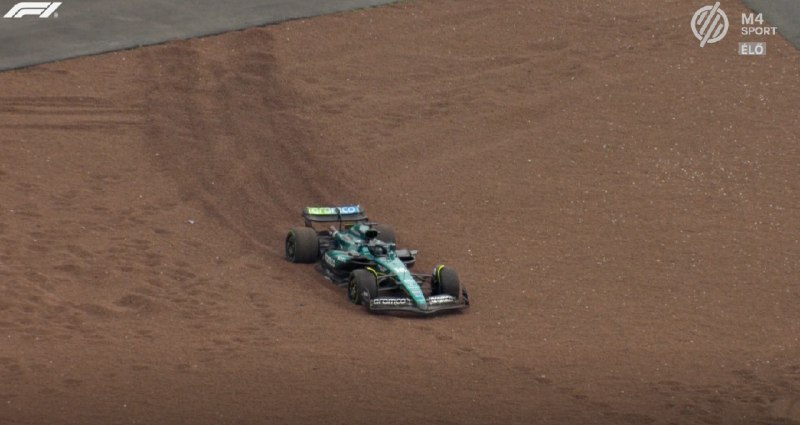 STROLL CRASHED ON FORMATION LAP