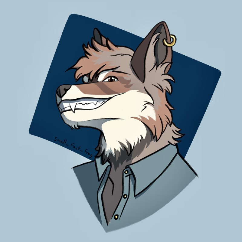 My first furry portrait attempt (art …