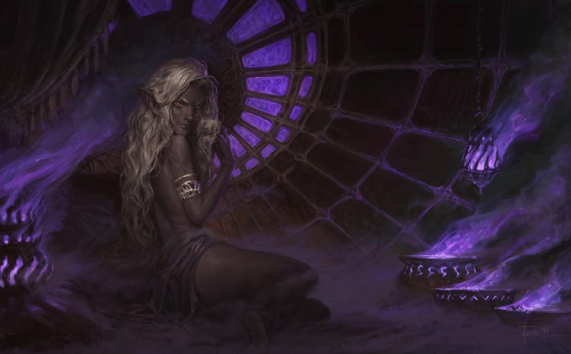 Drow Priestess by Fesbra