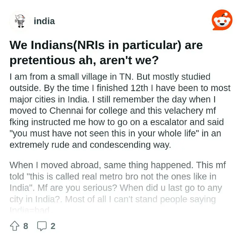 We Indians(NRIs in particular) are pretentious ah, aren't we?