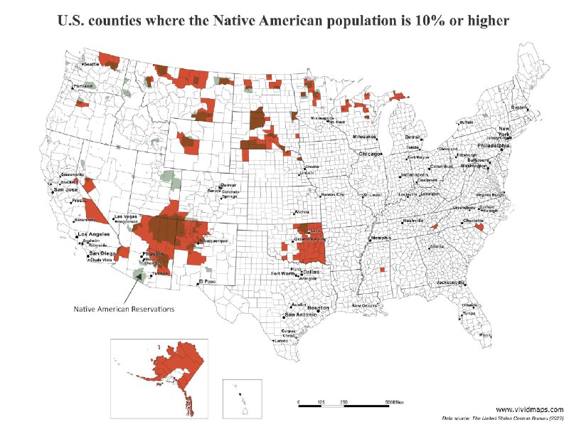 U.S. Counties Where the Native Americans …