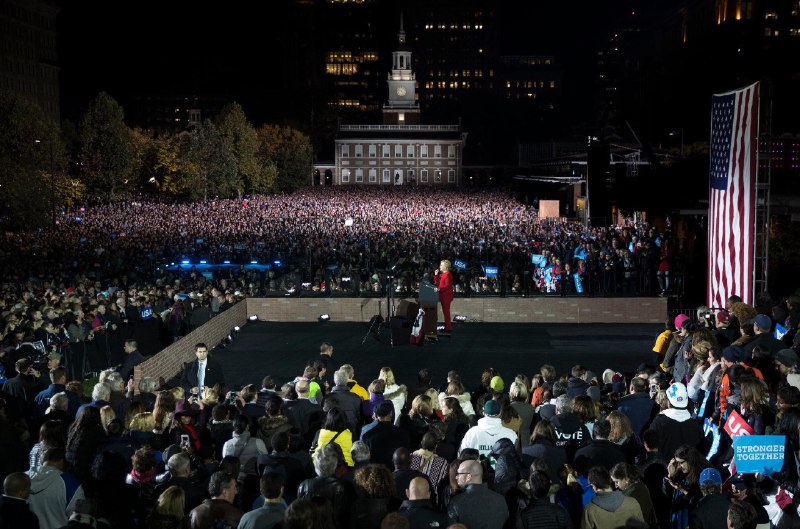 Hillary Clinton’s pre-election night rally in …