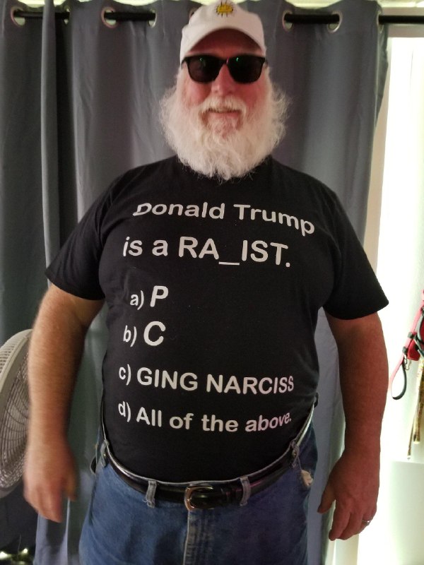 This man’s shirt makes more sense …