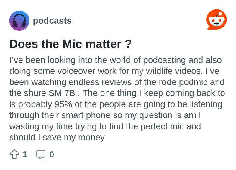 Does the Mic matter ?