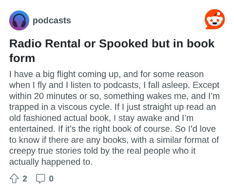 Radio Rental or Spooked but in book form