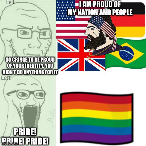 Pride based on identity is cringe …