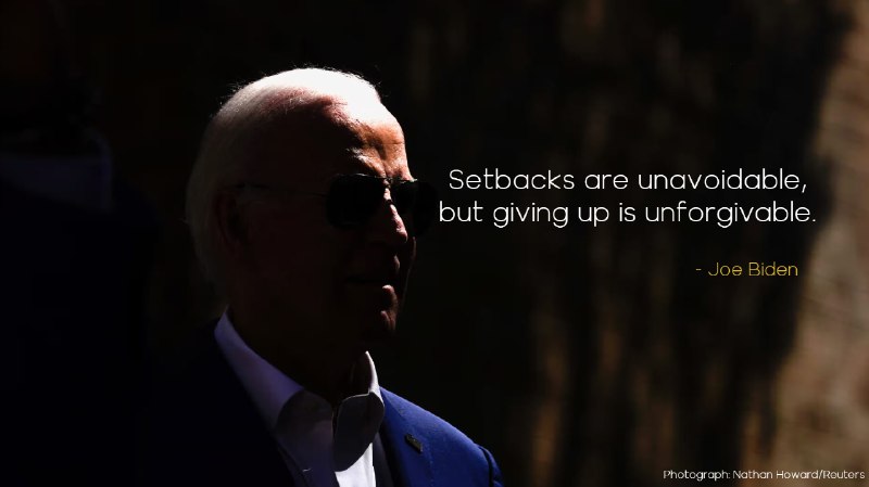 "Setbacks are unavoidable, but giving up …