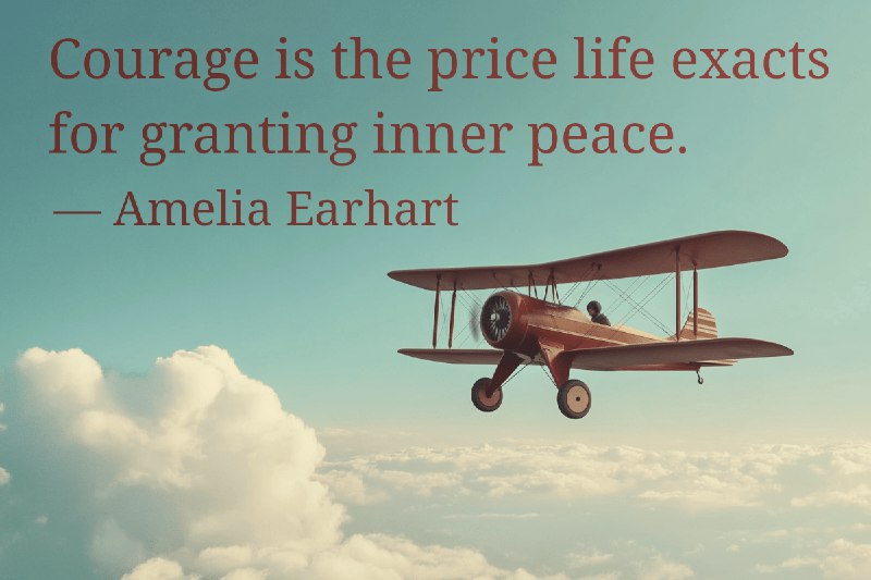 “Courage is the price life exacts …