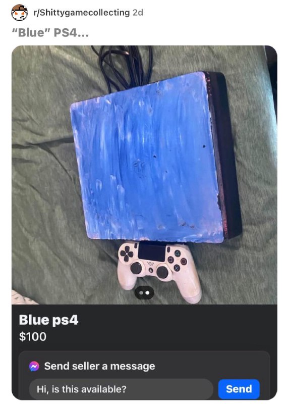 It's a blue ps4