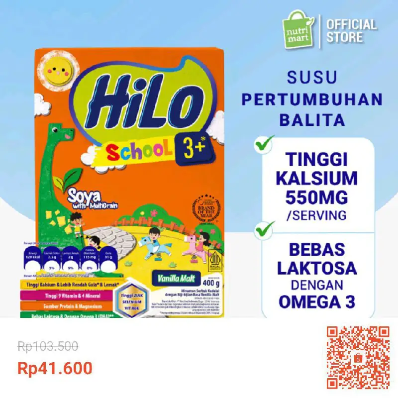 HiLo School 3+ Soya Vanilla Malt …
