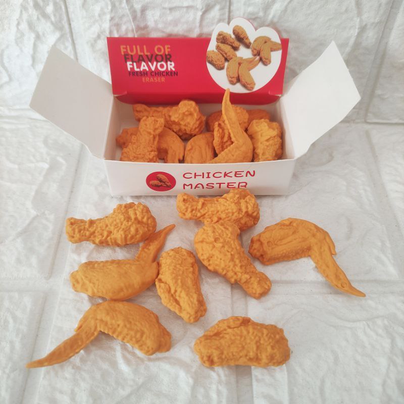 Penghapus mini bentuk ayam goreng