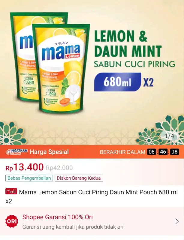 Mama Lemon Sabun Cuci Piring Daun …