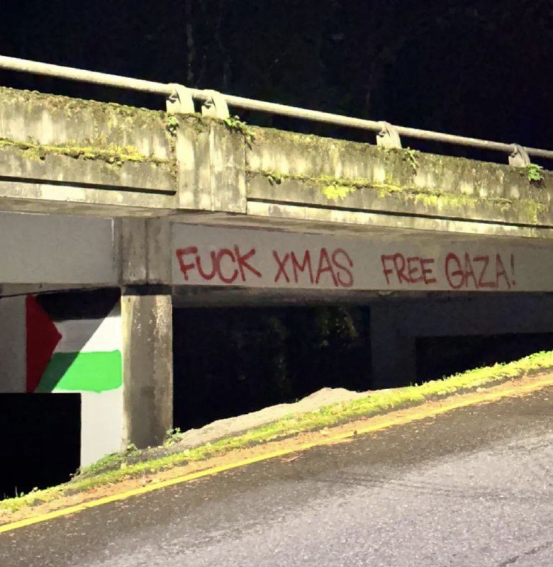 "Fuck Xmas, Free Gaza"