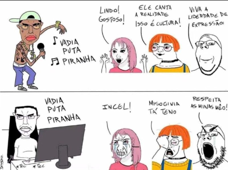 Hipocrisia feminina...