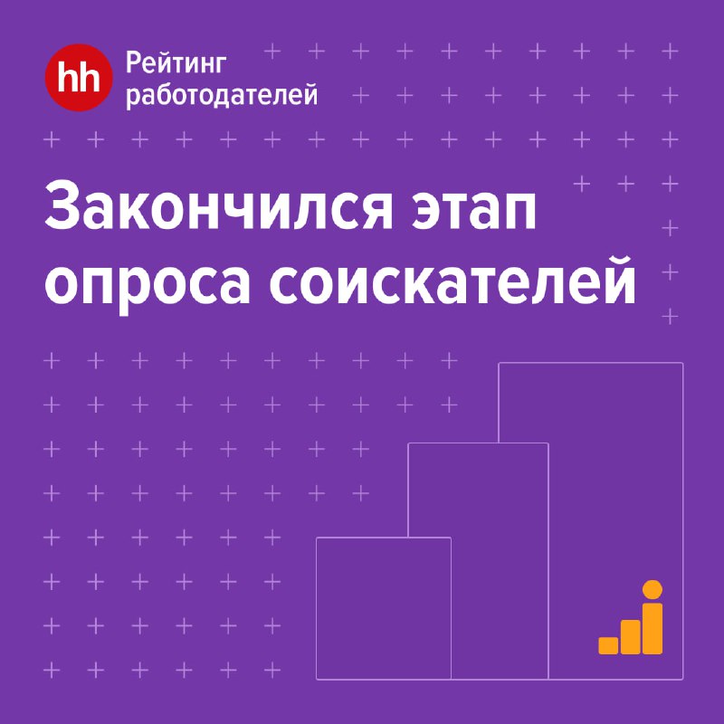 **Закончили опрос соискателей в Рейтинге работодателей …