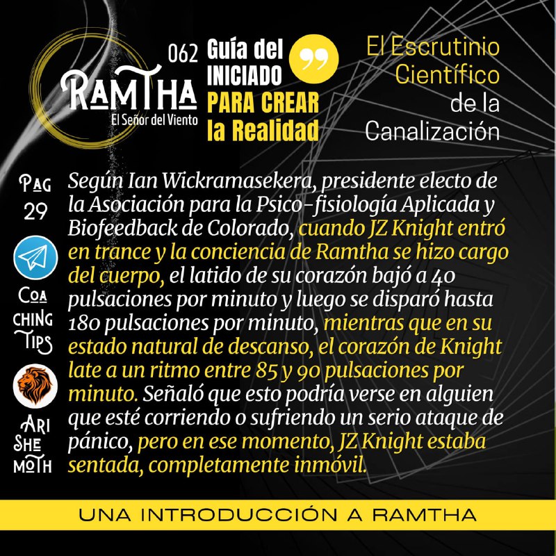 — [Registro de Cambios Fisiológicos inexplicables](https://t.me/iniciacion_Ramtha/71) …