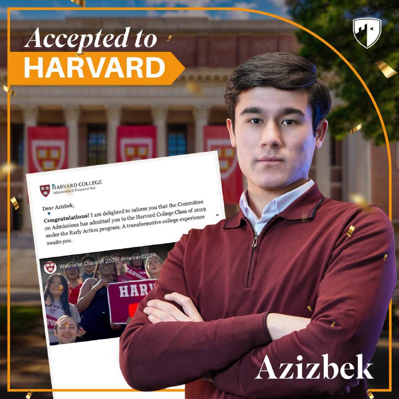 *****🎉*** Welcome to Harvard, Azizbek!**