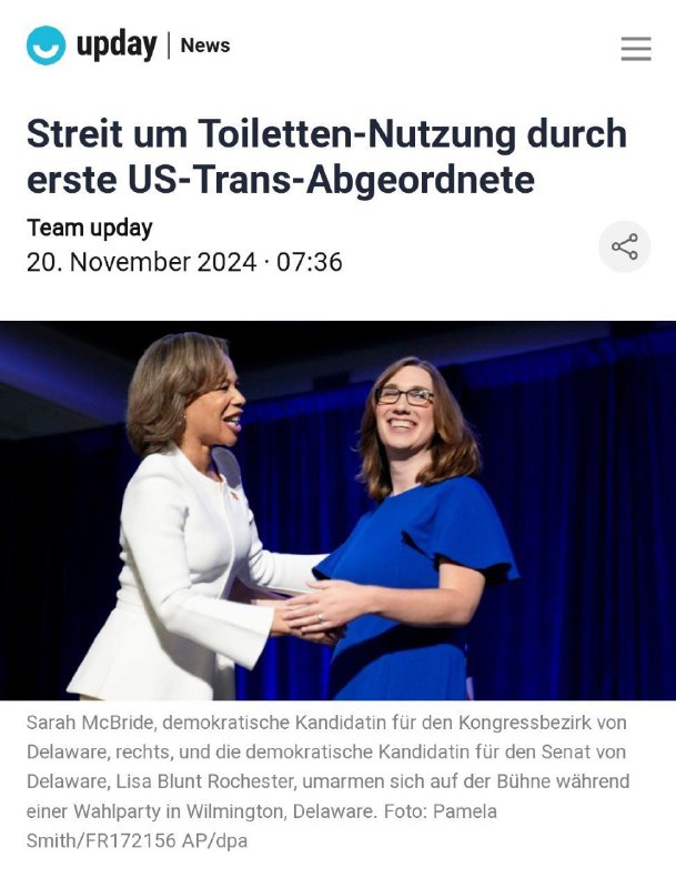 "Streit um Toiletten-Nutzung durch erste US-Trans-Abgeordnete