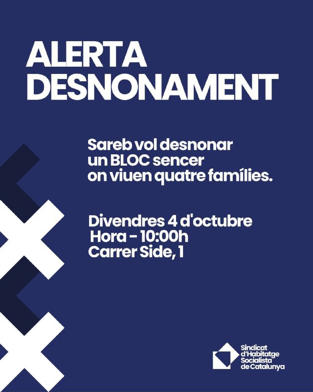 ***🔵*** URGENT MACRODESNONAMENT DEMÀ ***🔵***