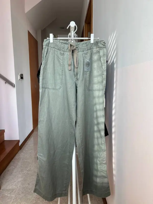 sage green adjustable pants $32