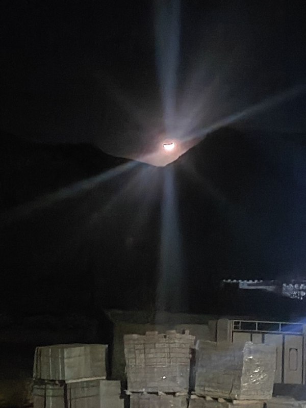 طلوع ماه شب قبل