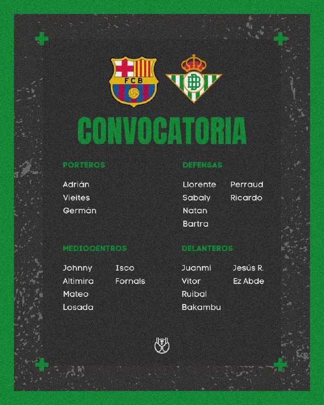 *****?️*** Convocatoria del Real** **Betis para …