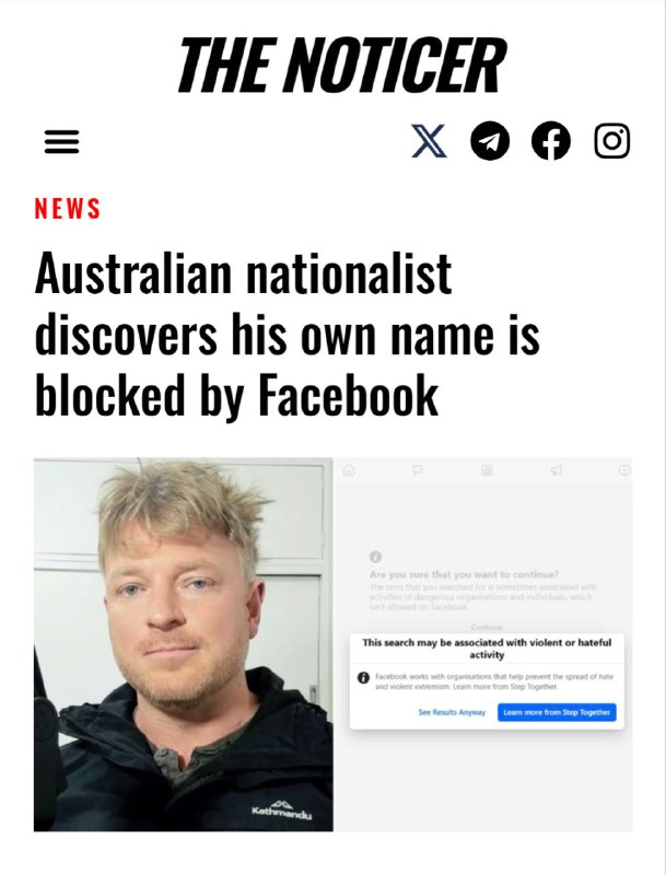 Australian nationalist Blair Cottrell has discovered …